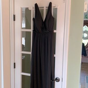 Azazie black full length gown